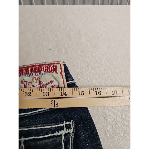 True Religion 112790 Jeans Women’s Size 26X30 Section Straight Leg Blue Denim - Picture 3 of 6